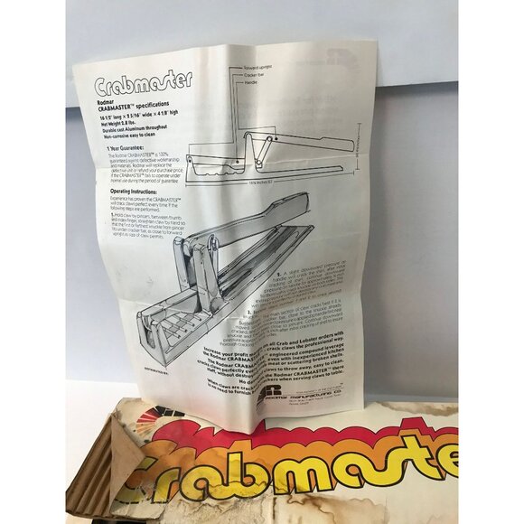 The Rodmar CRABMASTER Professional Crab And Lobster Cracker Vintage 1970's - Picture 6 of 10